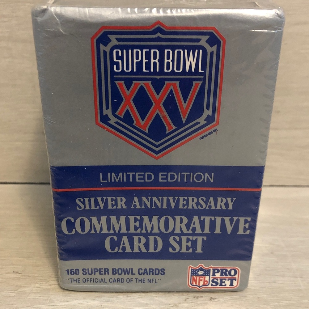 NFL Super Bowl XXV Set Limited Edition Silver Anniversary 160 Cards NIB Pls Read